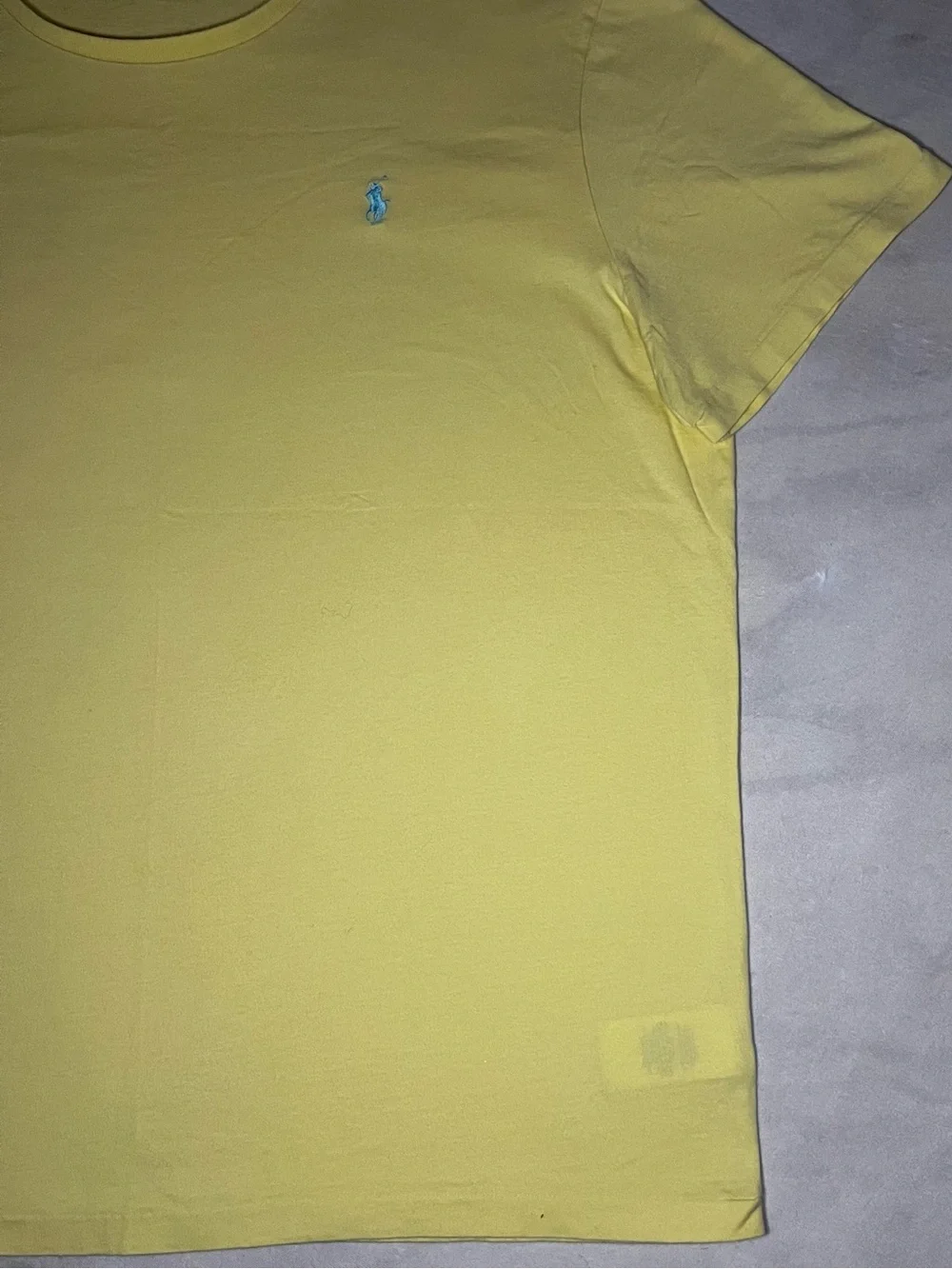 Polo Ralph Lauren Men’s T-Shirt XXL Yellow Crewneck Blue Embroidered Pony Cotton
